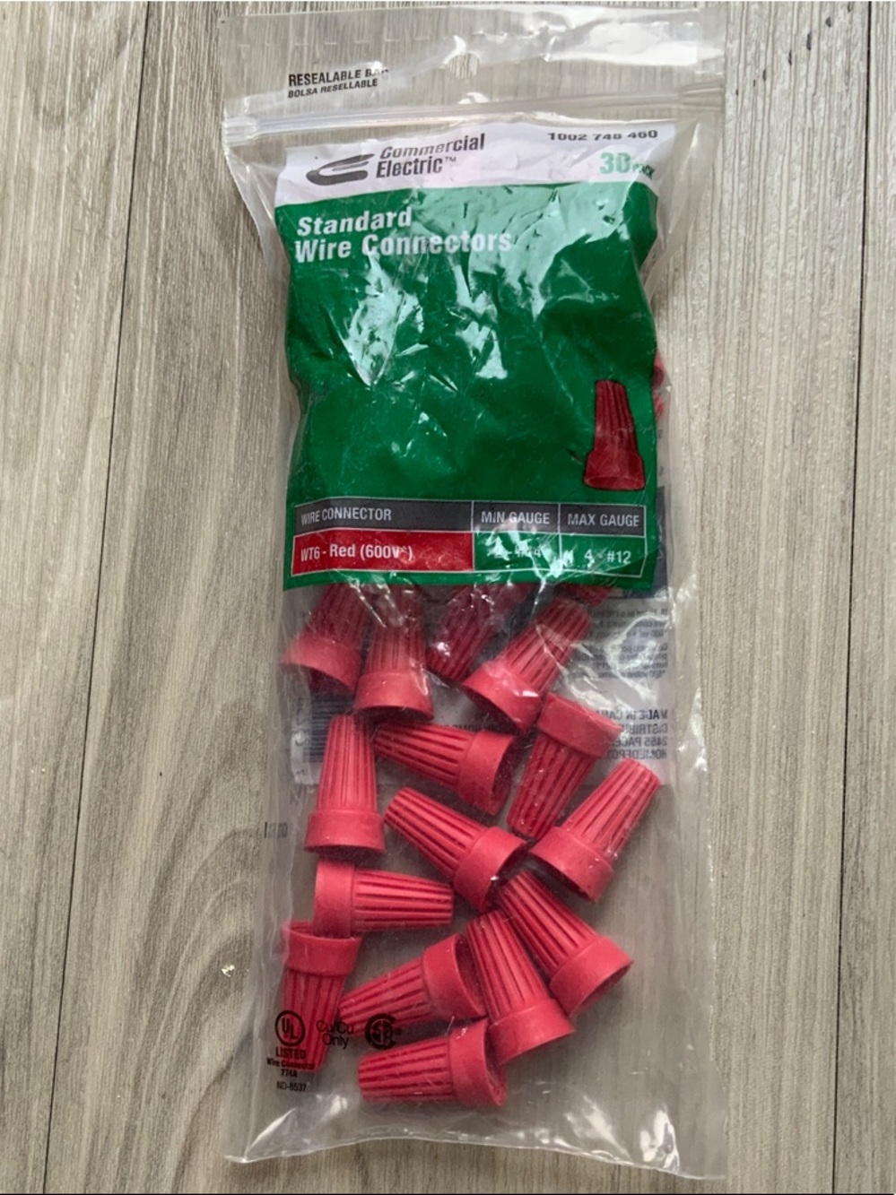 Red Wire Connectors - Pack of Standard Twist-On Connectors